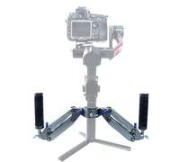 ARES-SE Poignée Double pour Gimbal avec Amortissement de l’Axe Z, Rails NATO, Compatible avec DJI RS5 / RS 4/RS 4 Pro/RS 3/RS 3 Pro/RS 3 Mini/RS 4 Mini/RS 2, Charge 2-5 kg