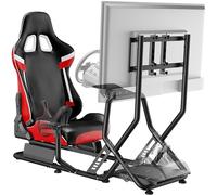 ARES WING Cockpit simulateur de course avec support de moniteur et siège, Formula et GT Sim Racing Cockpit compatible avec Fanatec, Thrustmaster, Logitech, Moza Racing Games sur PS5, PS4, Xbox et PC