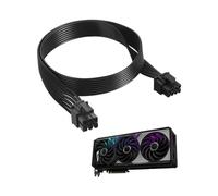 Aresgame Câble PCIe 6 broches vers 6 + 2 broches mâle vers mâle, avec noyau en cuivre étamé de qualité supérieure pour une alimentation fiable pour Thermaltake, câble GPU modulaire Aresgame 78 cm