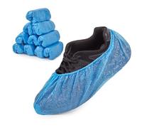 Areso Surchaussures Jetables Imperméables, Couvre Chaussure Bleu, 100 Pcs