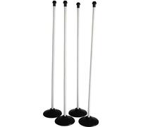Aresson - Poteau de balle de frappe et base Set de 4 pièces - bois, PVC RD1200 (taille unique) (Blanc/Noir)