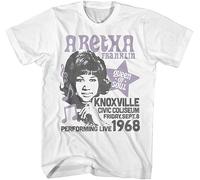 Aretha Franklin 60s R&B Queen of Soul Knoxville 1968 Adult Short Sleeve T-Shirts Cool Graphic Tees Manches Courtes(Medium)