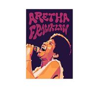 Aretha Franklin - Impression sur toile - Décoration murale - Pour salon, chambre à coucher - Style sans cadre - 30 x 45 cm