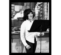 Aretha Franklin - Poster encadré, photo PM11431 (40 cm x 30 cm) (Noir/Blanc)