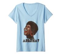 Aretha Franklin Sing It Aretha T-Shirt avec Col en V
