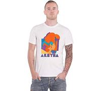 Rock Off officially licensed products Aretha Franklin T Shirt Milton Graphic Logo Nouveau Officiel Unisex Blanc Size L