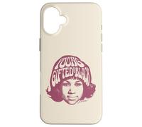 Aretha Franklin Young Tête avec Logo Noir Coque pour iPhone 16 Plus