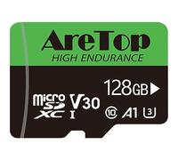 AreTop Carte Micro SD 128Go, Carte SD Lot de 1, SDXC, U3, V30, C10, UHS-I, Carte Mémoire avec Adaptateur pour Tablette/Drone/Dash Cam/Camera/Phone/Nintendo-Switch/PC，Lecture maximale 100 Mo/s