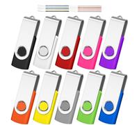 AreTop Lot de 10 clés USB 2.0 avec Sac de Rangement Facile - Couleurs mélangées - 32 Go