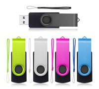 Aretop Lot de 5 clés USB 2.0 pivotant Memory Stick 4 Go 8 Go violet