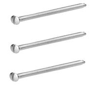 Aretro Lot de vis M3,5 de 50 mm de long pour interrupteur et prise de courant Plaqué zinc brillant Tête fendue DIY (50 mm)