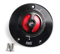 Areyourshop Bouchon de réservoir de carburant sans clé CNC pour Kawasaki ER-6F ER-6N Ninja 650 2009+, GTR 1400 2010+, Ninja 1000 ZX-10R 2008+, Ninja 600 ZX-6R 2009+, VERSYS 1000 ABS 2012-2018, Z750