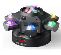 Areyourshop Lyre DJ Led 150W,Lyre Led RGBW LED éclairage de scène avec DMX512 effet de lumière activé par le son avec 6 bras lumineux pour DJ Bar Noël Anniversaire Disco