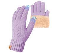 ARFNKIM Gants thermiques d'hiver - Gants en tricot extensible avec doublure polaire compatibles avec les écrans tactiles, chauds pour la course à pied, le cyclisme et l'équitation - Hommes Femmes