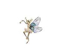 ARFUKA Broche ange en cristal pour vêtements, sacs, vestes - Cadeau pour femme, Métal