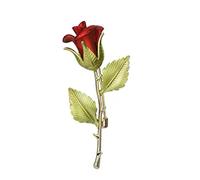 ARFUKA Broche vintage en forme de rose en métal pour collier de Noël, cadeau d'anniversaire pour homme et femme