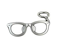 ARFUKA Décapsuleur porte-clés en métal avec lunettes de soleil et pendentif en forme de bière, de soda, de bière, de barman - Cadeau de Noël ou d'anniversaire pour homme et femme - Argenté