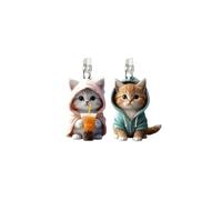 ARFUKA Lot de 2 bouchons anti-poussière avec pendentif chat pour prise casque, compatible avec les modèles 16, 14, 13, 12, 11, Pro/Max et AirPods