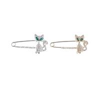 ARFUKA Lot de 2 broches à nourrice scintillantes avec strass - Bijou tendance pour vêtements et accessoires