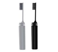 ARFUKA Lot de 2 brosses à dents de voyage avec étui à poils souples pour la maison, les voyages, le camping et les déplacements