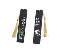 ARFUKA Lot de 2 marque-pages en bois panda et bambou pour femmes, enfants, adolescents, filles, lecteurs et amateurs de livres