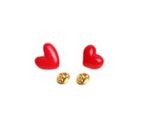 ARFUKA Lot de 2 mini broches en forme de cœur en résine - Symbole d'amour - Accessoire de mode pour sac à dos, vêtements et chapeaux