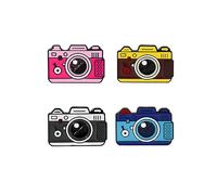 ARFUKA Lot de 4 épingles en émail pour appareil photo, Métal