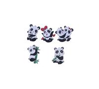 ARFUKA Lot de 5 broches en métal en forme de panda pour sac à dos - Accessoire pour vêtements, sacs, vestes, loisirs créatifs, Métal