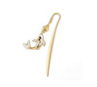 ARFUKA Marque-page en métal porte-bonheur en forme de poisson - Cadeau pour femmes, enfants, adolescentes, lecteurs et amateurs de livres