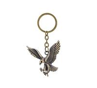 ARFUKA Porte-clés aigle pendentif porte-clés porte-clés vintage en métal pour homme et femme, marron, S