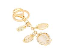 ARFUKA Porte-clés avec pendentif en forme de tulipe - Pour homme et femme - Cadeau idéal pour un anniversaire, Noël, un festival, doré, Small