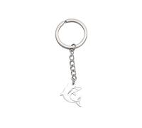 ARFUKA Porte-clés avec pendentif requin en métal unisexe - Porte-clés amusant pour anniversaire, Noël, mariage, Saint-Valentin - Cadeau pour homme et femme - Argenté, Argenté., S