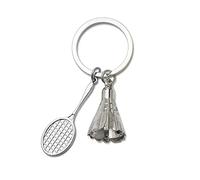 ARFUKA Porte-clés badminton en métal avec pendentif en forme de badminton, cadeau de Noël/anniversaire/Saint-Valentin pour homme et femme