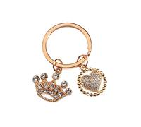 ARFUKA Porte-clés couronne et cœur pendentif porte-clés strass cristal porte-clés porte-clés de voiture porte-clés sac à main charme de sac à main, idées cadeaux pour elle, idées d'échange de cadeaux,