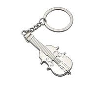 ARFUKA Porte-clés de voiture en acier inoxydable - Pendentif violon - Cadeau d'anniversaire - Cadeau de Noël pour femmes et hommes