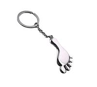 ARFUKA Porte-clés en acier inoxydable - Pendentif de pied - Pour voiture - Cadeau de Noël ou d'anniversaire - Cadeau de Saint-Valentin