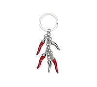 ARFUKA Porte-clés en alliage de zinc avec pendentif en forme de piment - Cadeau de Noël et d'anniversaire, Rouge, taille unique