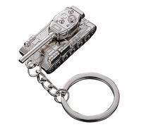 ARFUKA Porte-clés en métal avec pendentif en forme de réservoir pour homme et femme, Argenté., S