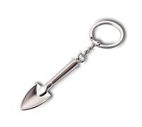 ARFUKA Porte-clés mini pelle 3D en alliage de zinc - Porte-clés en métal - Cadeau pour Noël et anniversaire - Argenté