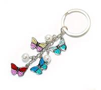 ARFUKA Porte-clés Papillon Mignon avec Pendentif Porte-clés de Voiture - Idée Cadeau pour Elle, Multicolore, Small