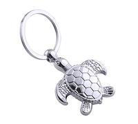 ARFUKA Porte-clés tendance en forme de tortue de mer - Cadeau d'anniversaire pour homme et femme - Argent