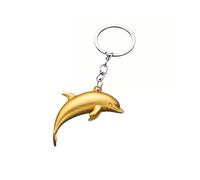 ARFUKA Porte-clés unisexe avec pendentif dauphin pour sac à main, sac à dos, clés de voiture, accessoires de charme, doré, taille unique