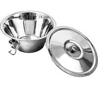 Arga - Moule à Flan avec Couvercle - Acier Inoxydable - Argent - Ø 20 cm