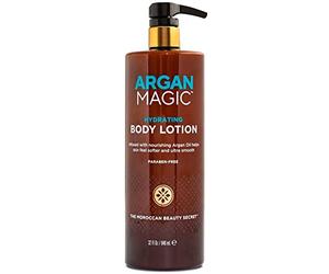 Argan Magic Lotion hydratante pour le corps à l'huile d'argan et au beurre de karité pour peaux sèches - Nourrit la peau, restaure l'humidité, lisse et adoucit | Formule non grasse | Sans paraben