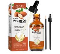 Argan Oil 60ml Huile d'Argan Bio Vegan Pure et Pressée à Froid - Huile Argan pour Corps, Cheveux et Ongles en Bonne Santé