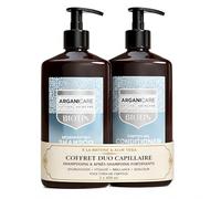 ARGANICARE Coffret Duo Biotine - Shampoing + Après-shampoing, 2 x 400 ml | Fortifiants, Cheveux fragiles, Vitalité & brillance