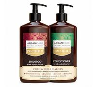 ARGANICARE Coffret Duo Coco - Shampoing + Après-Shampoing Hydratants Cheveux Secs et Abîmés, Soin Réparateur Ultra-Nourrissant à l’Huile d’Argan & Coco, 2 x 400 ml
