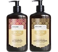 Arganicare | Duo Shampoing + Après Shampoing | Ricin | Accélérateur de Croissance | Nettoie & Hydrate les Cheveux en Douceur | Tous types de cheveux | 1x400 ML+ 1x400mL