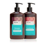ARGANICARE | Gamme Argan | Shampoing Nourrissant & Hydratant | Fortifie | Huile d'Argan Bio | Soin pour cheveux | Cheveux secs et abîmés | Lot de 2x400 ml