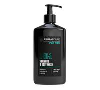 ARGANICARE| Gamme Homme | SHAMPOOING 2-EN-1 & GEL DOUCHE | Huile d’Argan | Nettoyage Corps & Cheveux | Effet Fraîcheur | Usage Quotidien | 400 mL